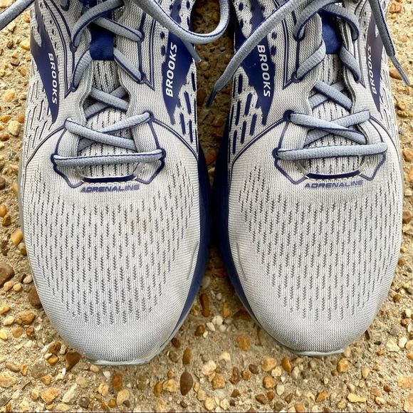 Men’s Brooks Adrenaline 21 Gray Jogging Shoes Size 14 - Picture 3 of 9